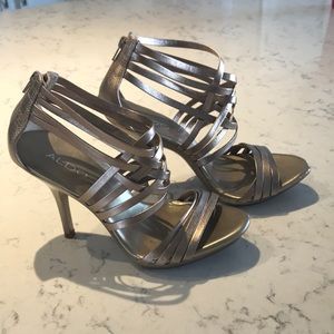 Aldo Gold/Champagne Gladiator Heels